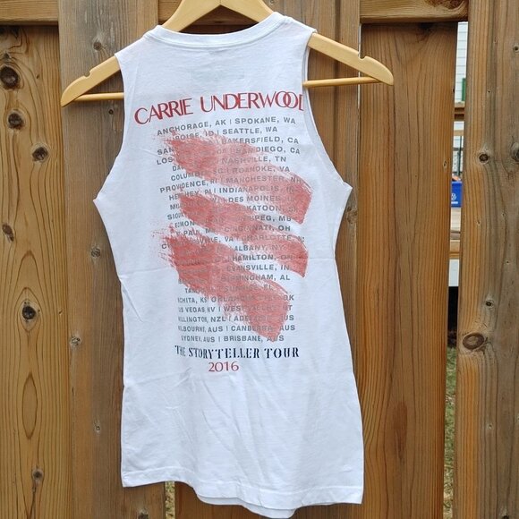 Carrie Underwood Storyteller T-Shirt Cut off Tank Women's Size Small OFFICIAL - Picture 4 of 5